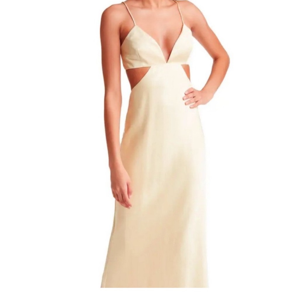Significant Other Butter Yellow Jacy Cutout Dress. Worn only once!